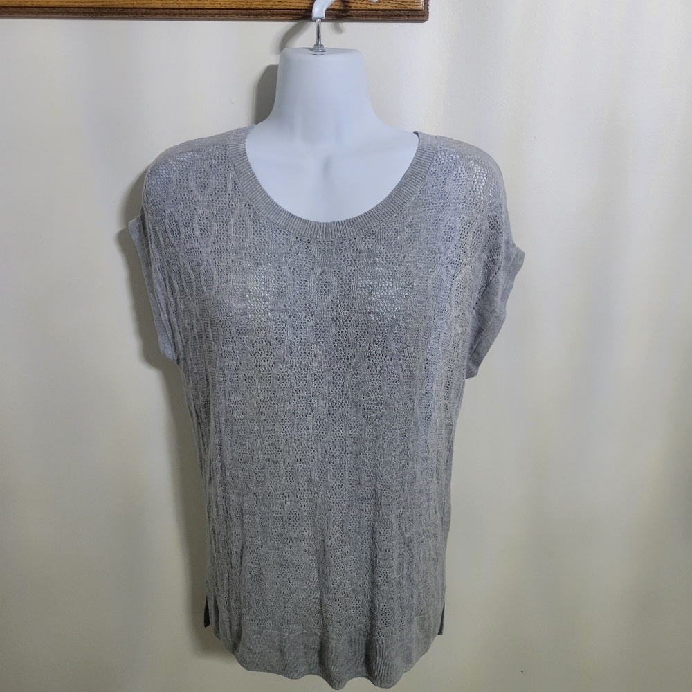 Banana Republic Gray Women's Knit Top, Size M